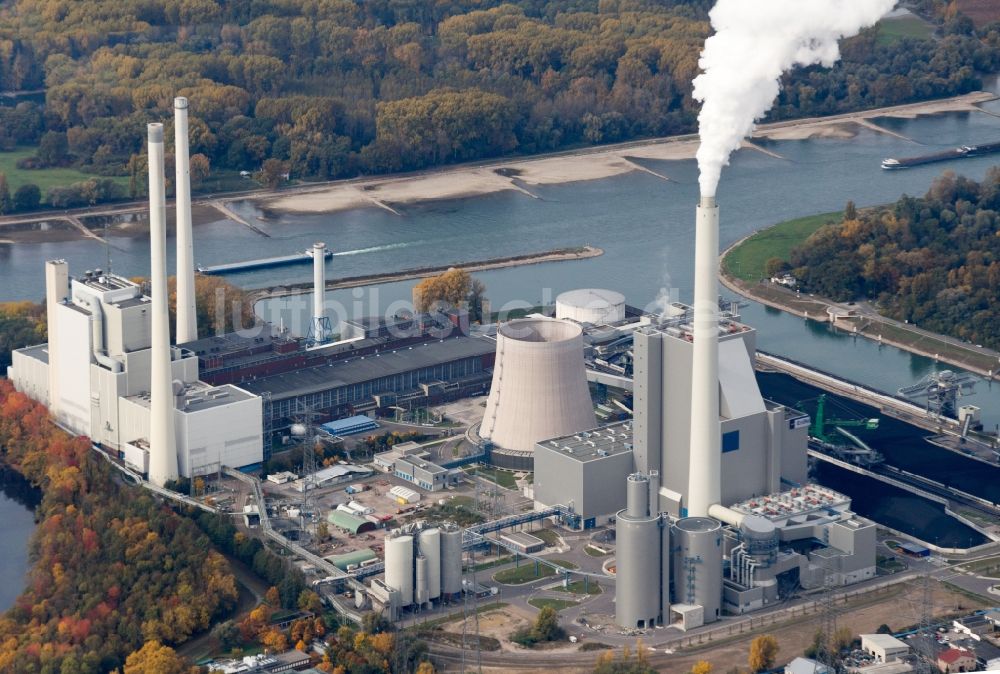 Karlsruhe aus der Vogelperspektive: Rheinhafen-Kraftwerk in Karlsruhe im Bundesland Baden-Württemberg