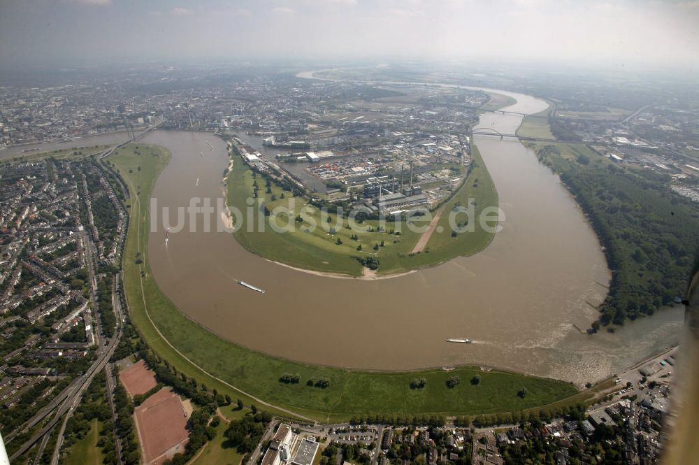 Luftaufnahme Düsseldorf - Rheinschleife Düsseldorf