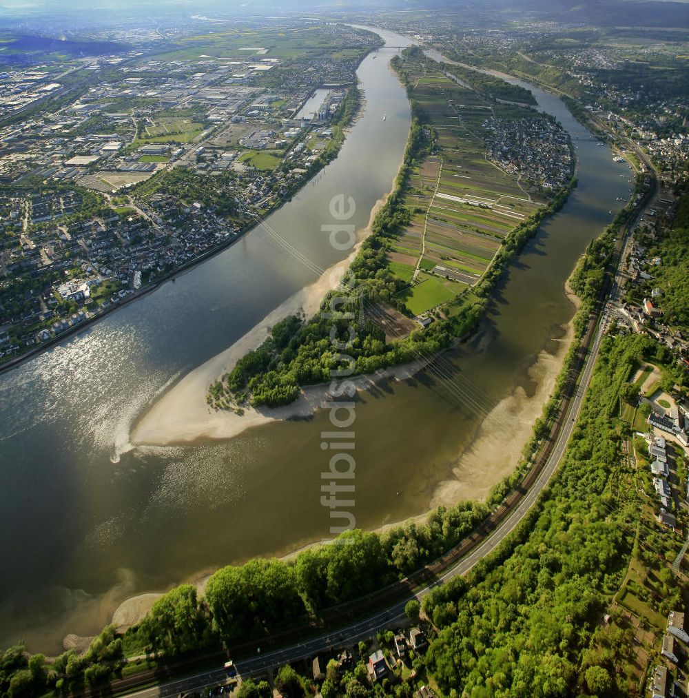 Urbar aus der Vogelperspektive: Rheintal bei Koblenz, Rheinland-Pfalz