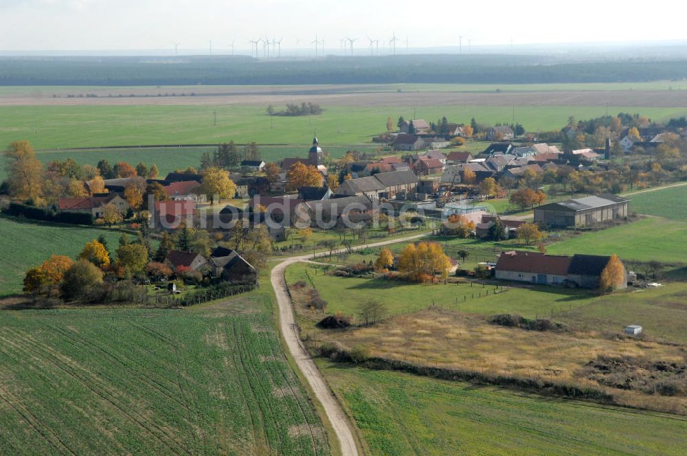 Niederer Fläming von oben - Riesdorf in Brandenburg