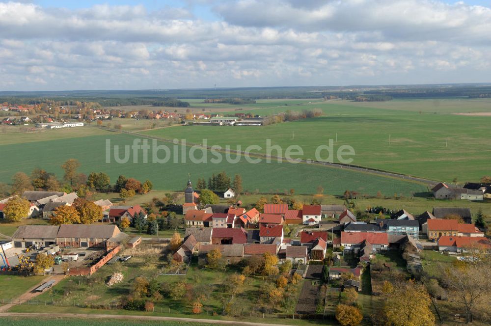 Niederer Fläming aus der Vogelperspektive: Riesdorf in Brandenburg