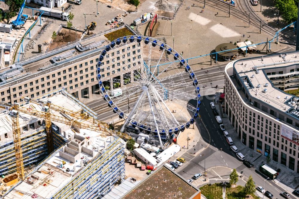 Dresden aus der Vogelperspektive: Riesenrad in Dresden im Bundesland Sachsen, Deutschland