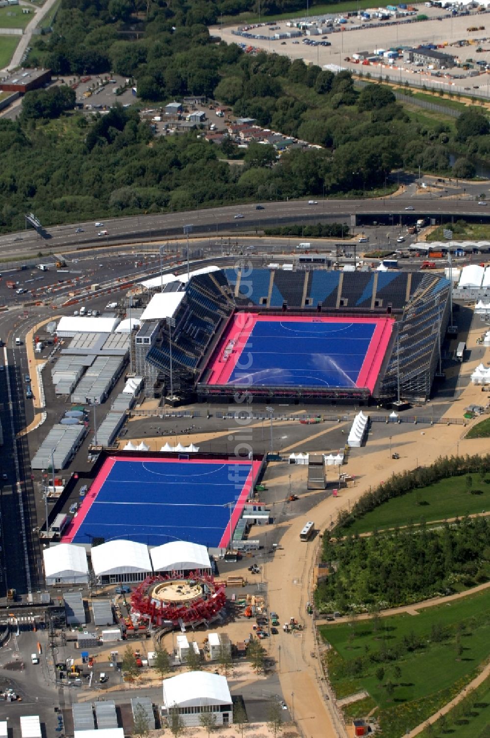 Luftbild London - Riverbank Arena im Olympiapark ein Austragungsort der Olympischen Spiele 2012