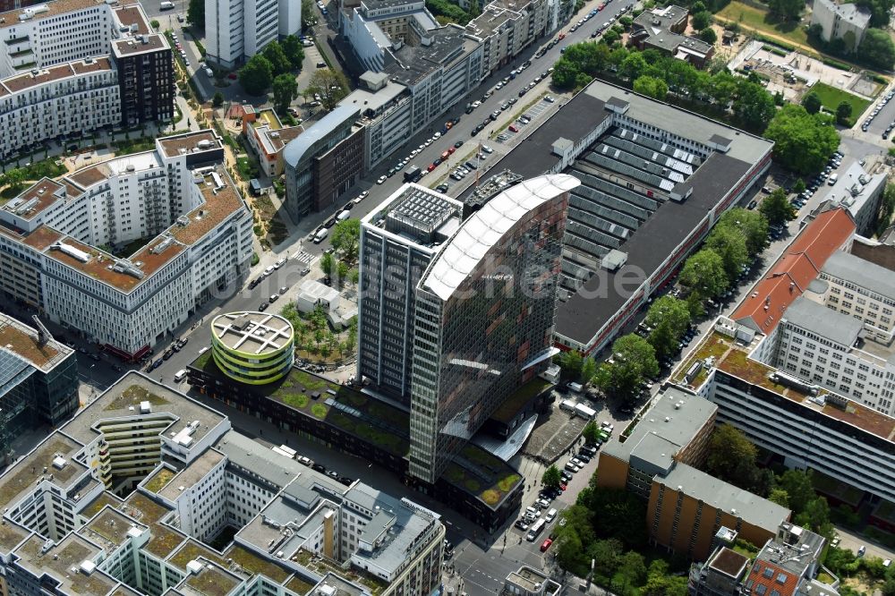 Luftbild Berlin - Rocket Tower - GSW- Hochhaus- Ensemble der Charlottenstraße - Rudi-Dutschke-Straße - Markgrafenstraße im Stadtteil Kreuzberg in Berlin