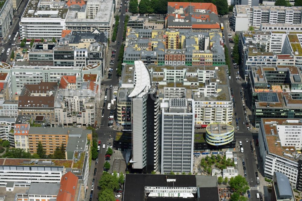 Luftaufnahme Berlin - Rocket Tower - GSW- Hochhaus- Ensemble der Charlottenstraße - Rudi-Dutschke-Straße - Markgrafenstraße im Stadtteil Kreuzberg in Berlin