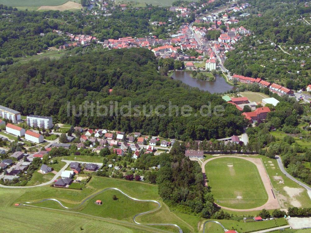 Luftbild Burg Stargard - Rodelbahn von Burg Stargard