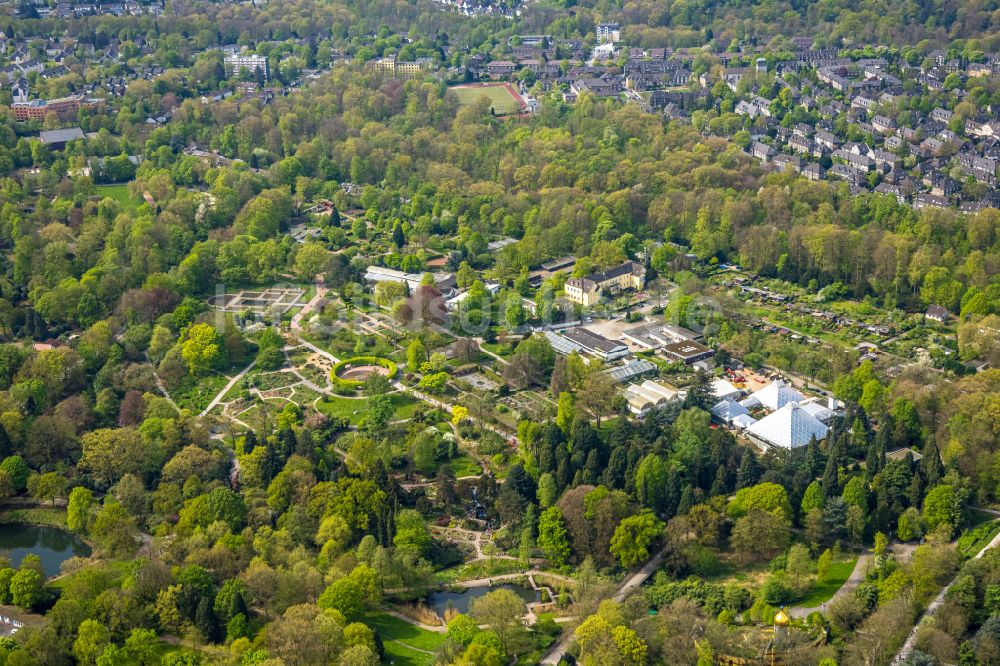 Luftbild Essen - Rondell in Parkanlage des Grugapark Essen an der Lührmannstraße in Essen im Bundesland Nordrhein-Westfalen, Deutschland