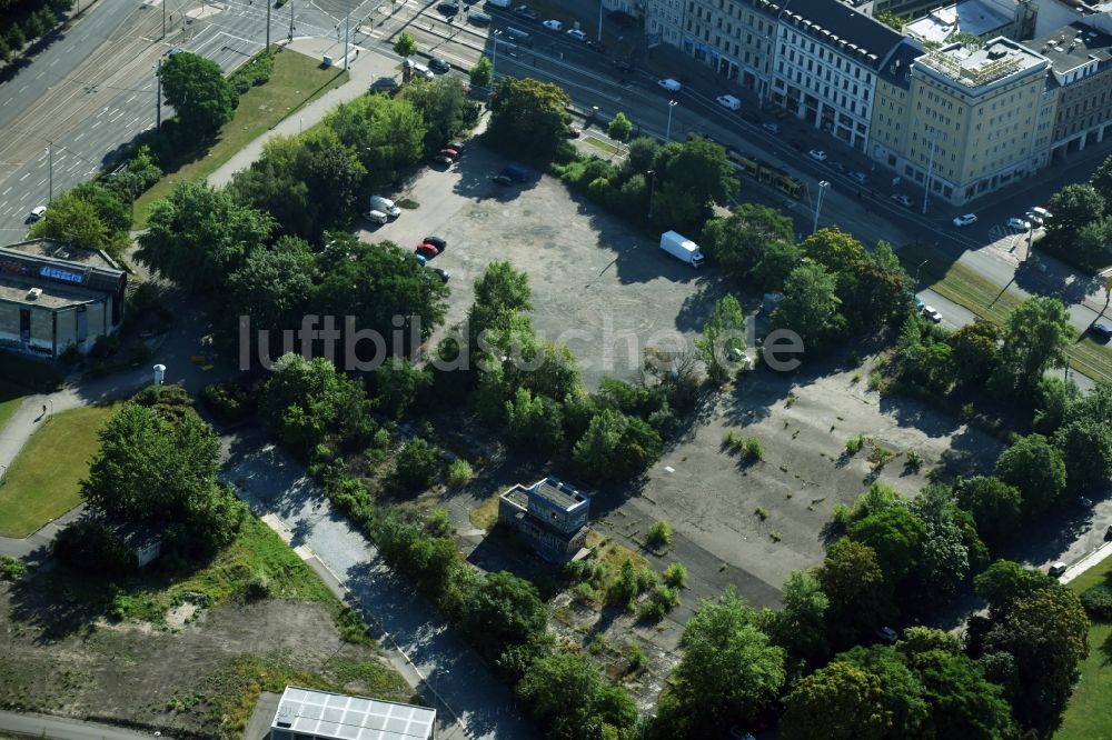 Leipzig von oben - Roßplatz im Innenstadt- Zentrum in Leipzig im Bundesland Sachsen