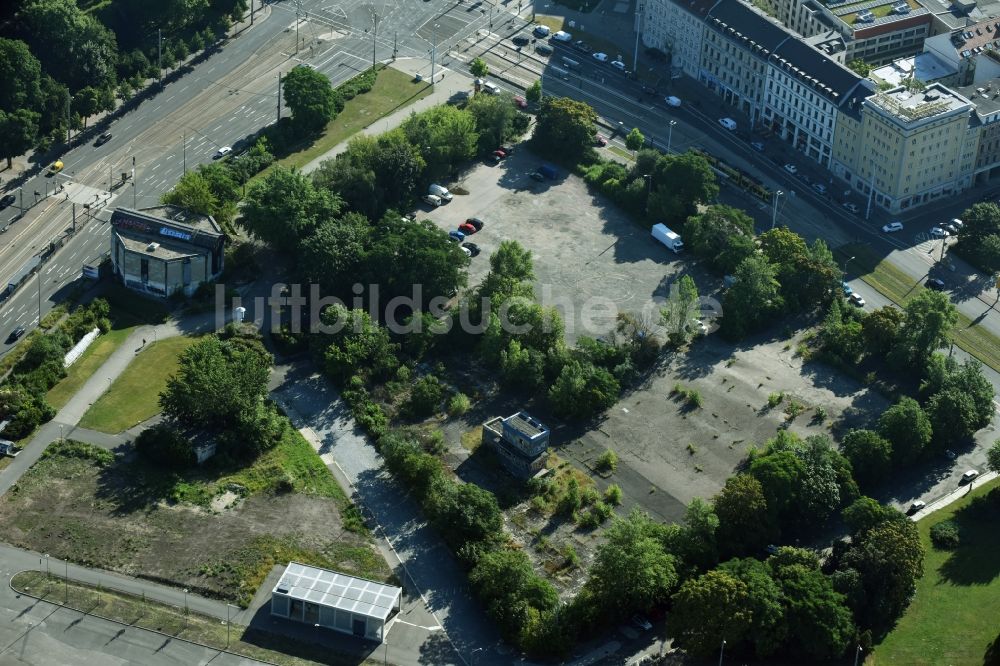 Leipzig aus der Vogelperspektive: Roßplatz im Innenstadt- Zentrum in Leipzig im Bundesland Sachsen