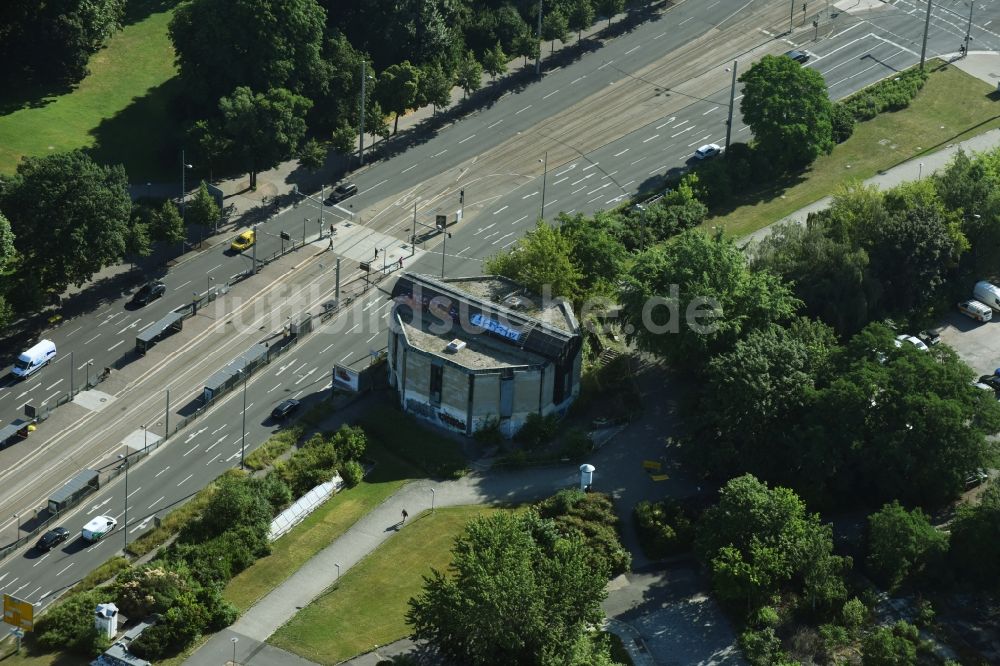 Luftbild Leipzig - Roßplatz im Innenstadt- Zentrum in Leipzig im Bundesland Sachsen