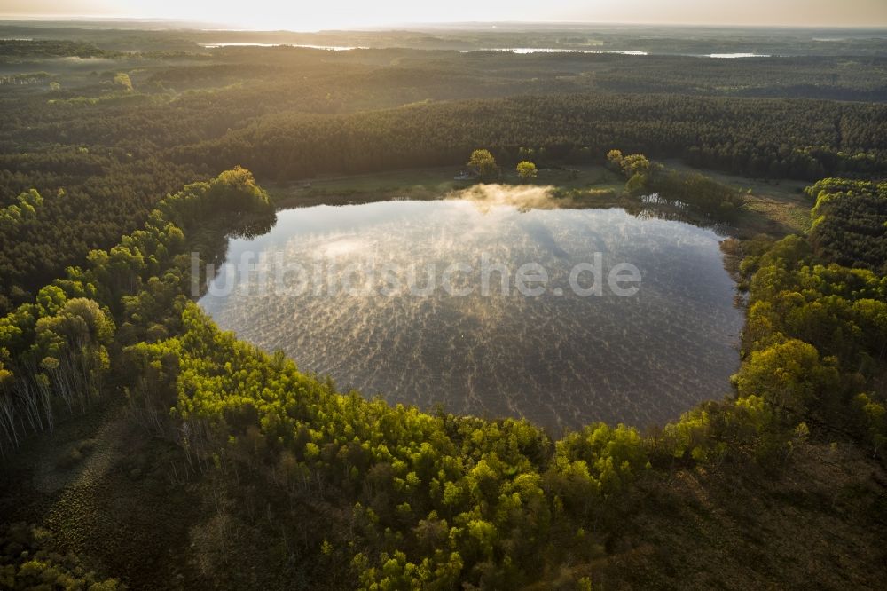 Roggentin von oben - Roter See bei Roggentin in Mecklenburg-Vorpommern