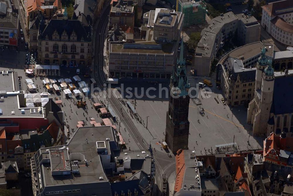 Luftbild Halle - Roter Turm