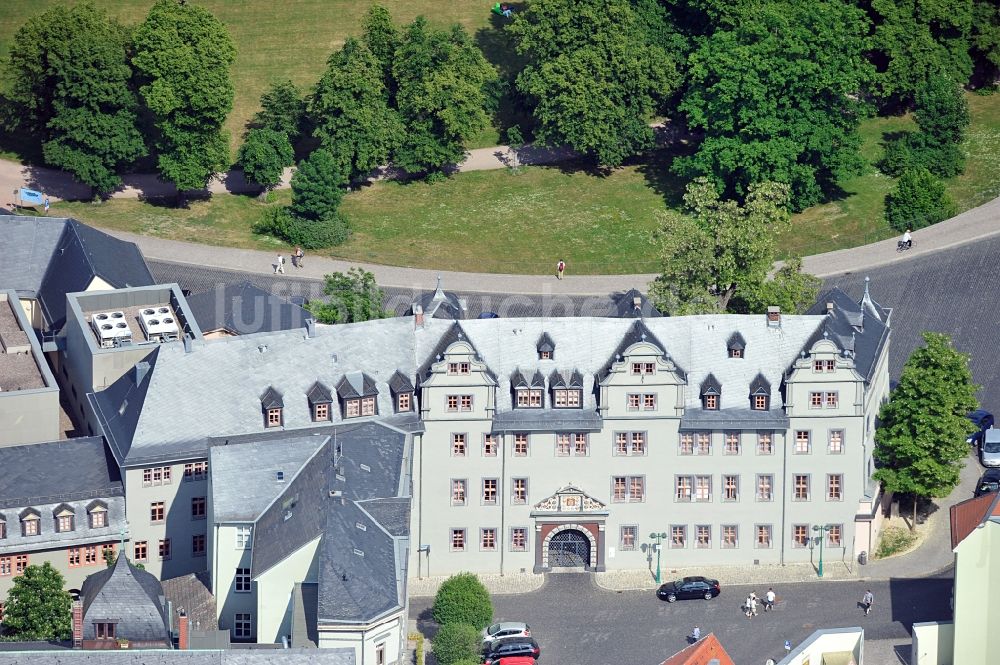 Luftbild Weimar - Rotes Schloss in Weimar in Thüringen