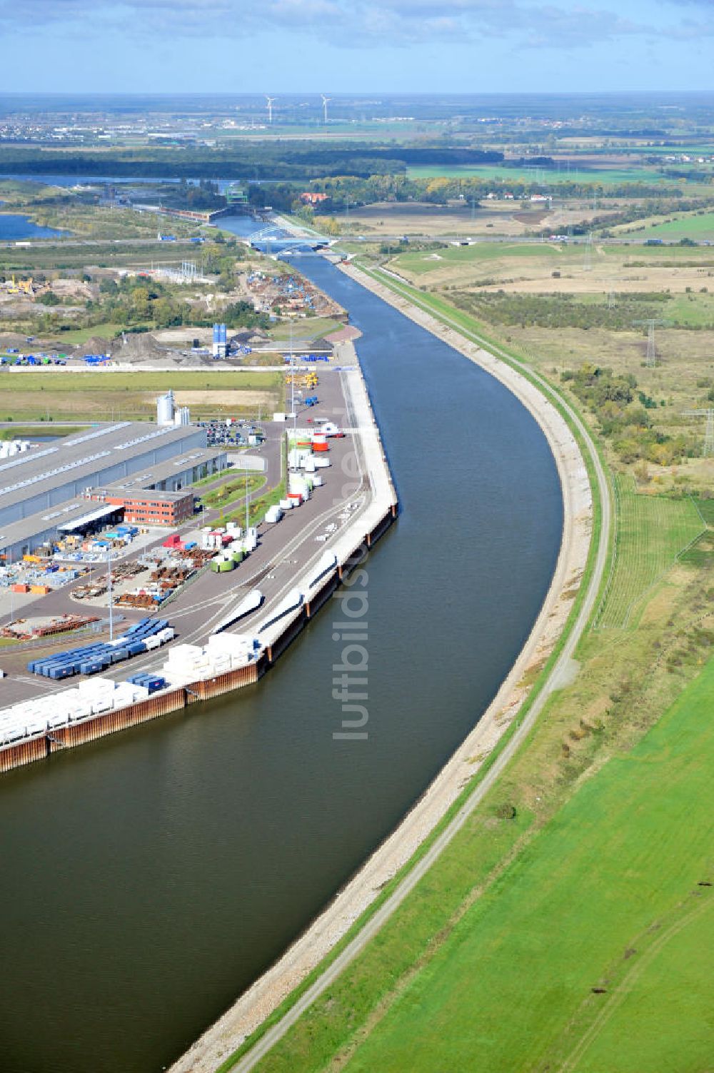 Luftaufnahme Magdeburg - Rothenseer Verbindungskanal in Magdeburg