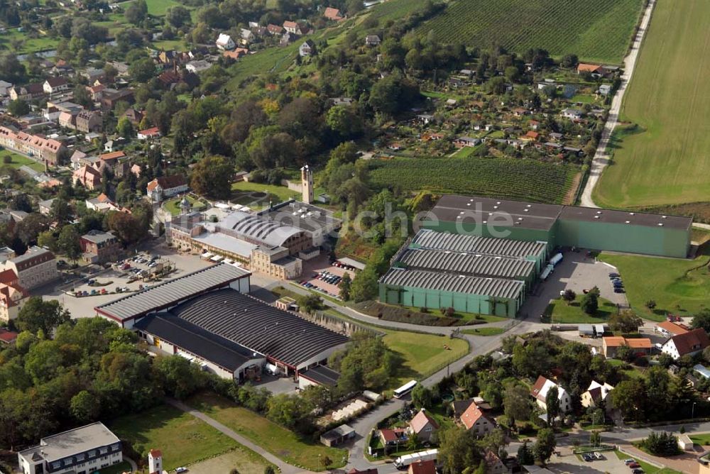 Luftaufnahme Freyburg/Unstrut - Rotkäppchen Sektkellerei in Freyburg/Unstrut