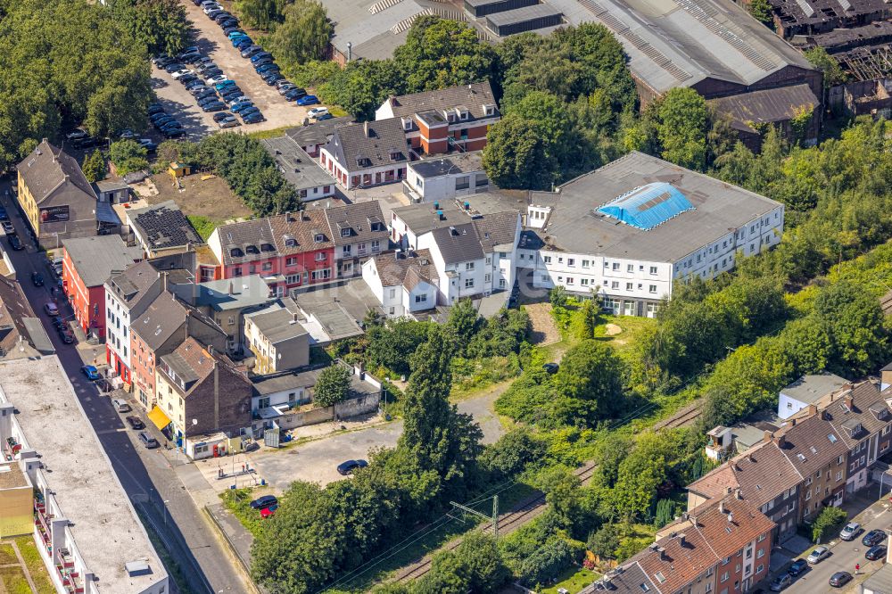 Luftaufnahme Bochum - Rotlichtviertel in der Gußstahlstraße im Ortsteil Bochum Mitte in Bochum im Bundesland Nordrhein-Westfalen, Deutschland