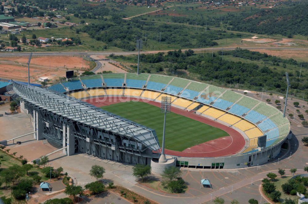 Rustenburg von oben - Royal Bafokeng Stadion / Stadium Rustenburg Südafrika / South Africa