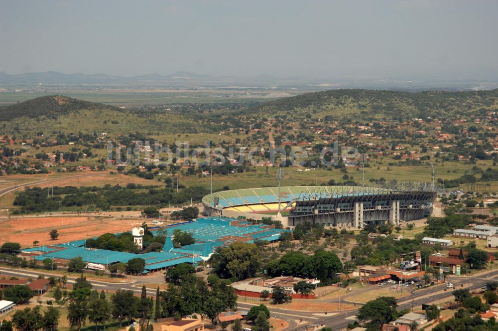 Rustenburg von oben - Royal Bafokeng Stadion / Stadium Rustenburg Südafrika / South Africa