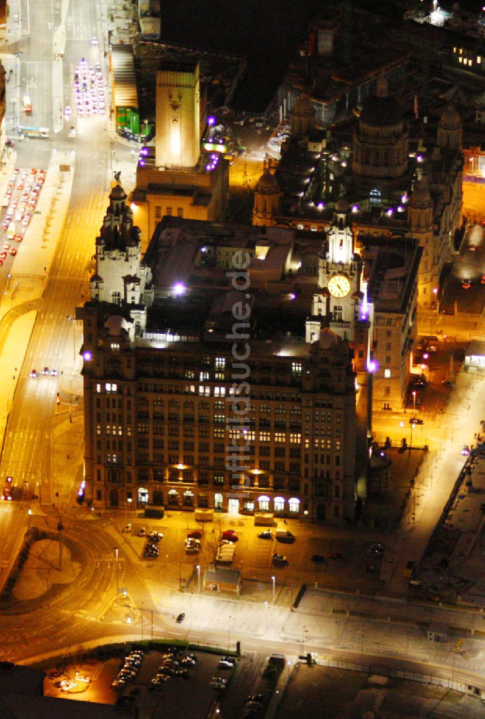 Liverpool aus der Vogelperspektive: Royal Liver Building in Liverpool