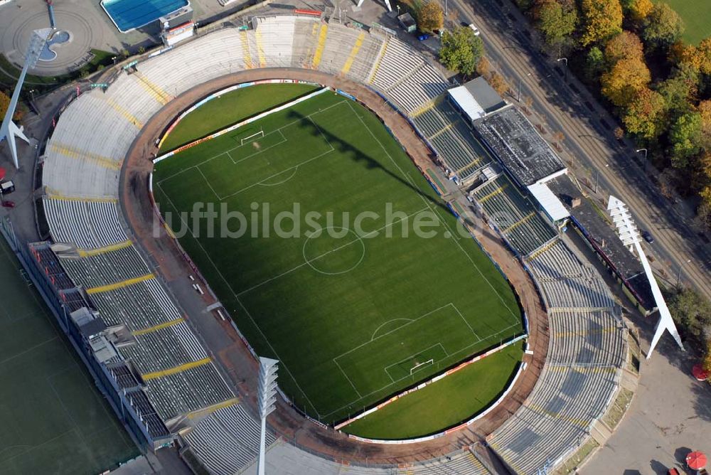 Dresden von oben - Rudolf-Harbig-Stadion