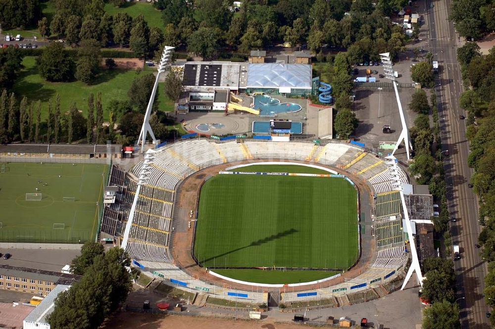 DRESDEN von oben - Rudolf-Harbig-Stadion Dresden