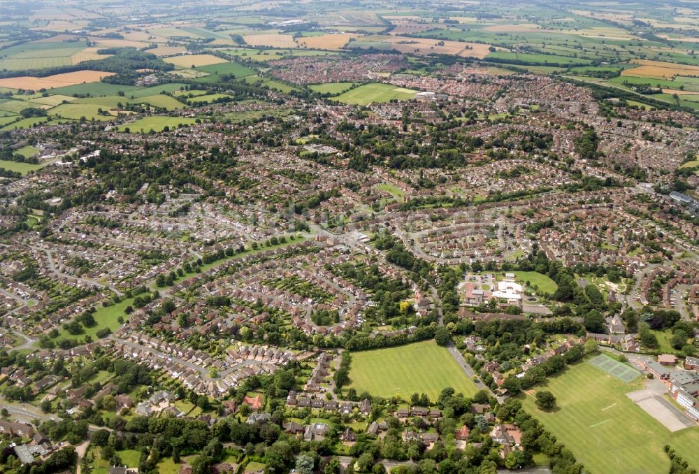 Rugby aus der Vogelperspektive: Rugby, Warwickshire in England, Großbritannien