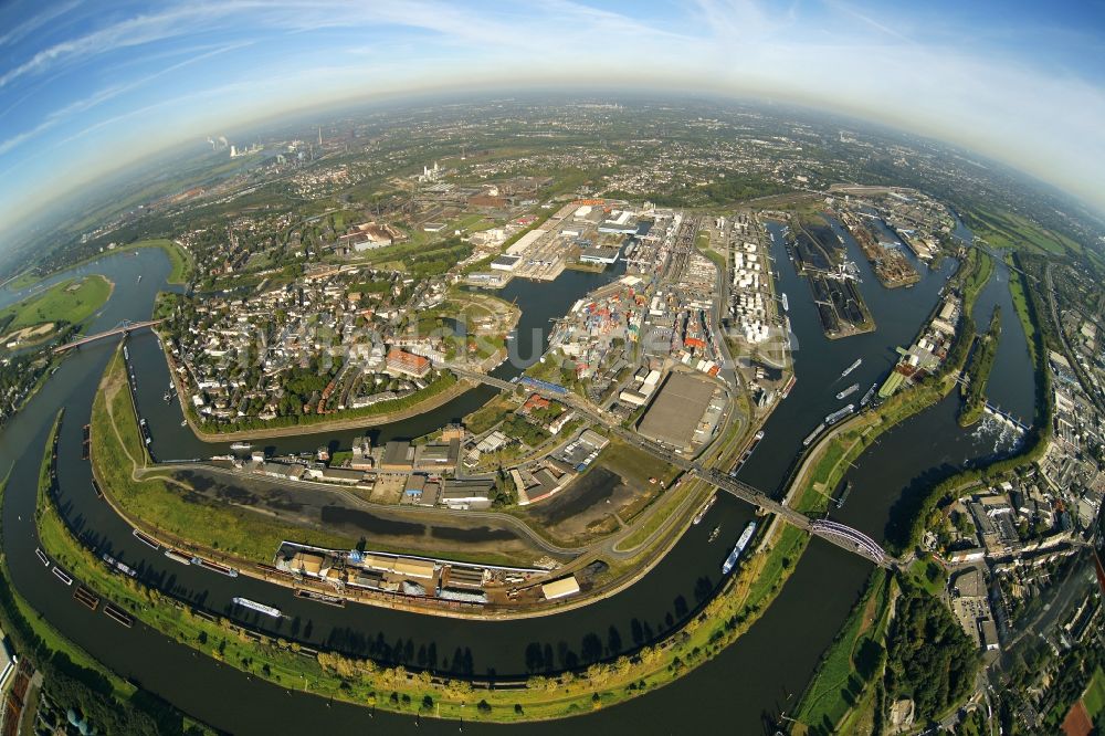 Luftbild Duisburg - Ruhr - Hafen im Stadtteil Ruhrort in Duisburg im Bundesland Nordrhein-Westfalen