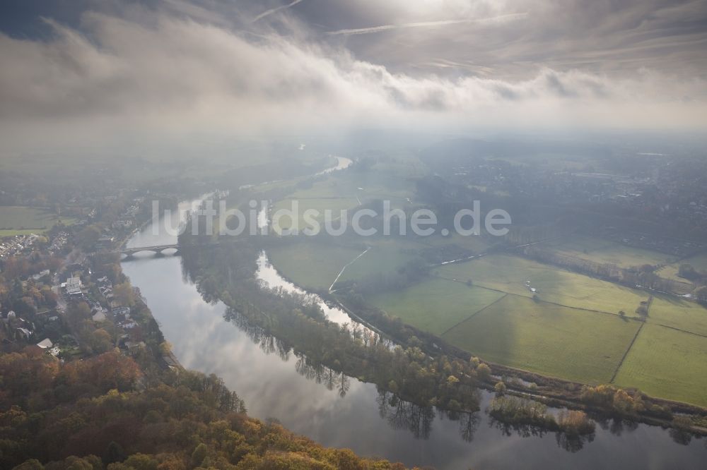 Mülheim an der Ruhr von oben - Ruhrauen bei Mülheim an der Ruhr im Ruhrgebiet in Nordrhein-Westfalen