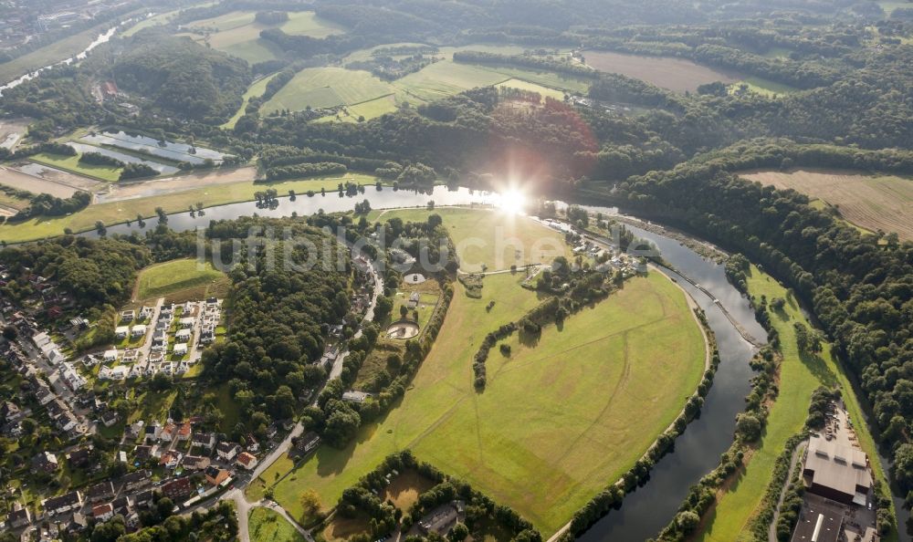 Luftaufnahme Witten - Ruhrbogen zwischen Herbede und Heven in Witten im Bundesland Nordrhein-Westfalen