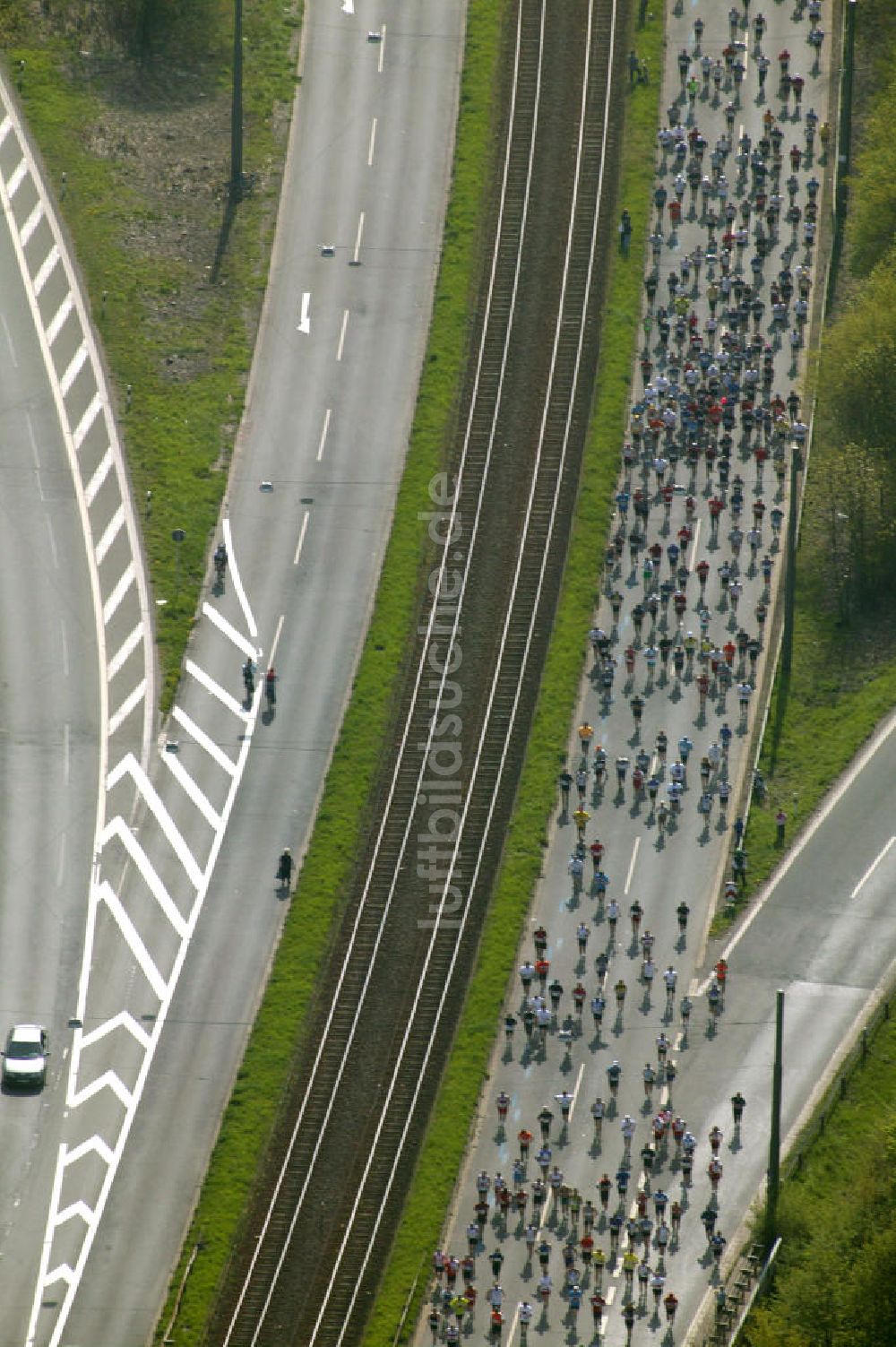 Luftaufnahme Bochum - Ruhrmarathon Bochum