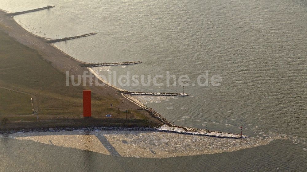 Luftaufnahme Duisburg - Ruhrmündung am Nordhafen in Duisburg im Bundesland Nordrhein-Westfalen