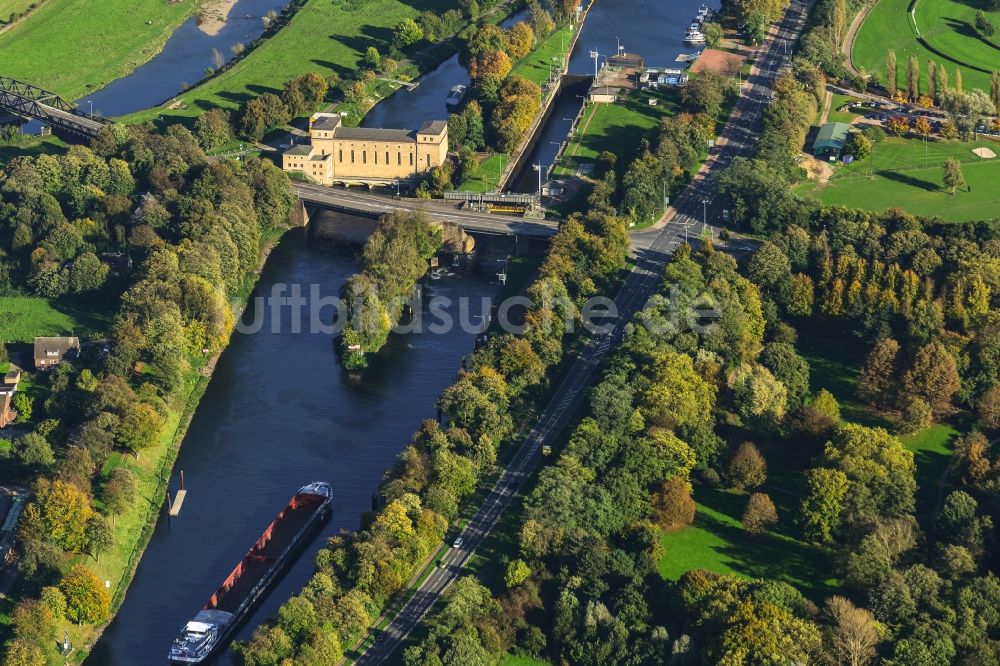 Luftbild Mülheim an der Ruhr - Ruhrschleuse in Mülheim an der Ruhr im Bundesland Nordrhein-Westfalen