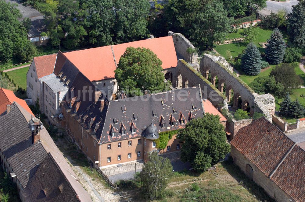 Memleben von oben - Ruine des Benediktinerklosters St.Marien in Memleben