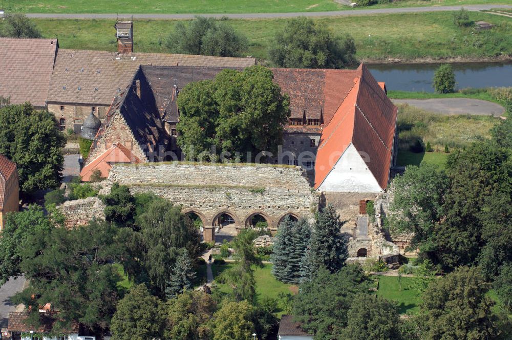 Luftbild Memleben - Ruine des Benediktinerklosters St.Marien in Memleben