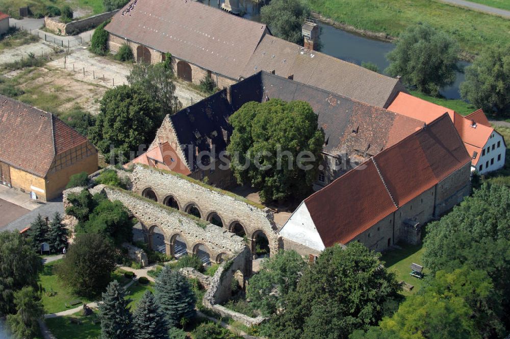 Memleben von oben - Ruine des Benediktinerklosters St.Marien in Memleben