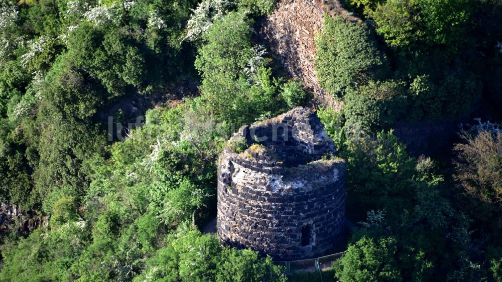 Luftbild Hammerstein - Ruine der Burg Hammerstein in Hammerstein im Bundesland Rheinland-Pfalz, Deutschland