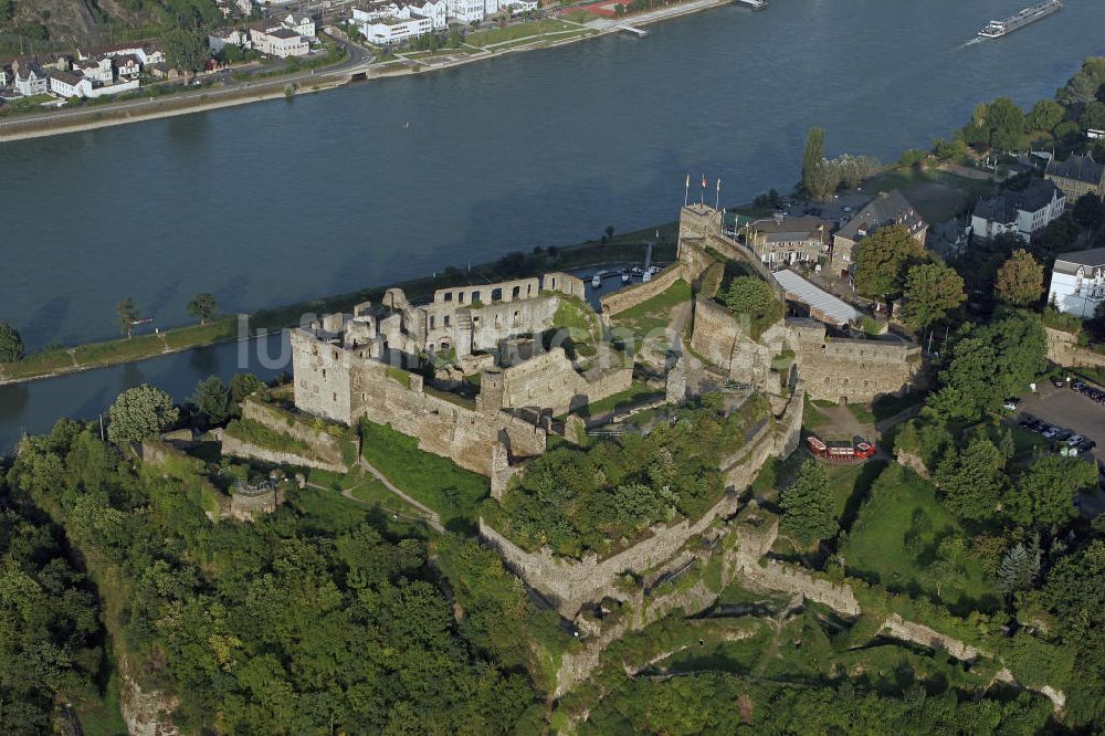 Luftbild St. Goar - Ruine der Burg Rheinfels