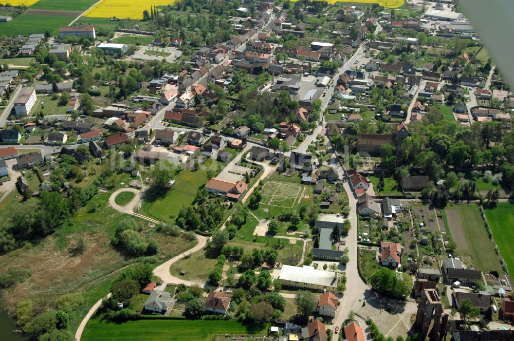 Luftbild GRAMZOW - Ruine der ehemaligen Klosterkirche Gramzow im Landkreis Uckermark