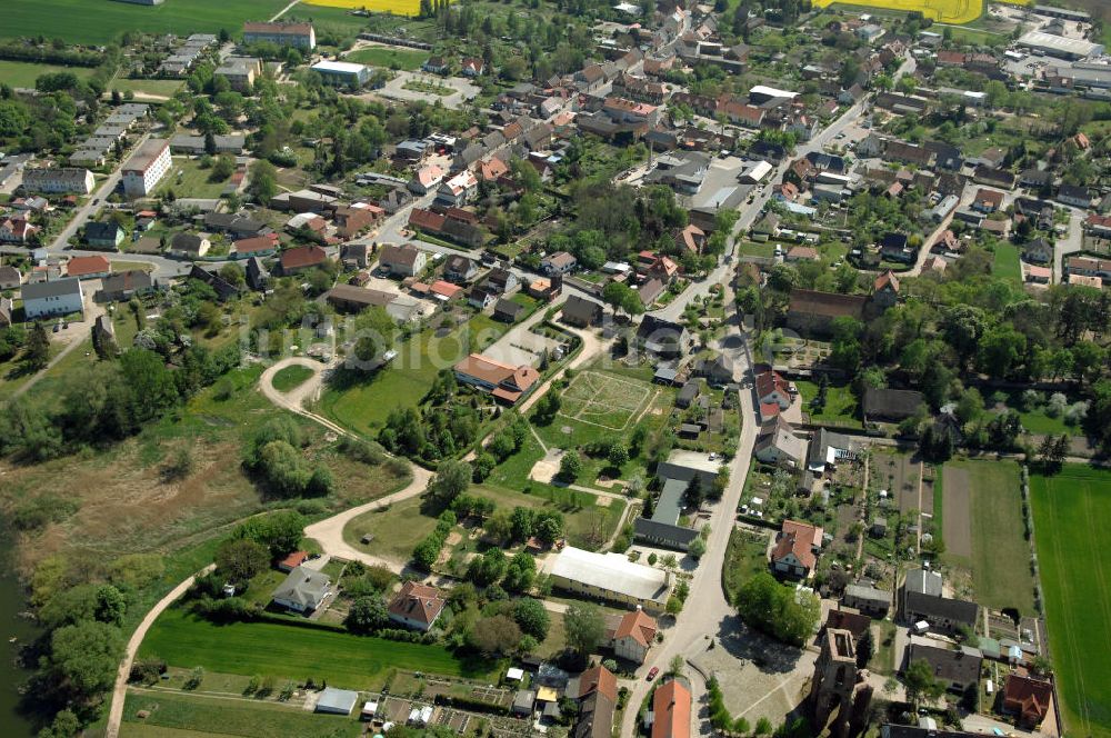 GRAMZOW von oben - Ruine der ehemaligen Klosterkirche Gramzow im Landkreis Uckermark