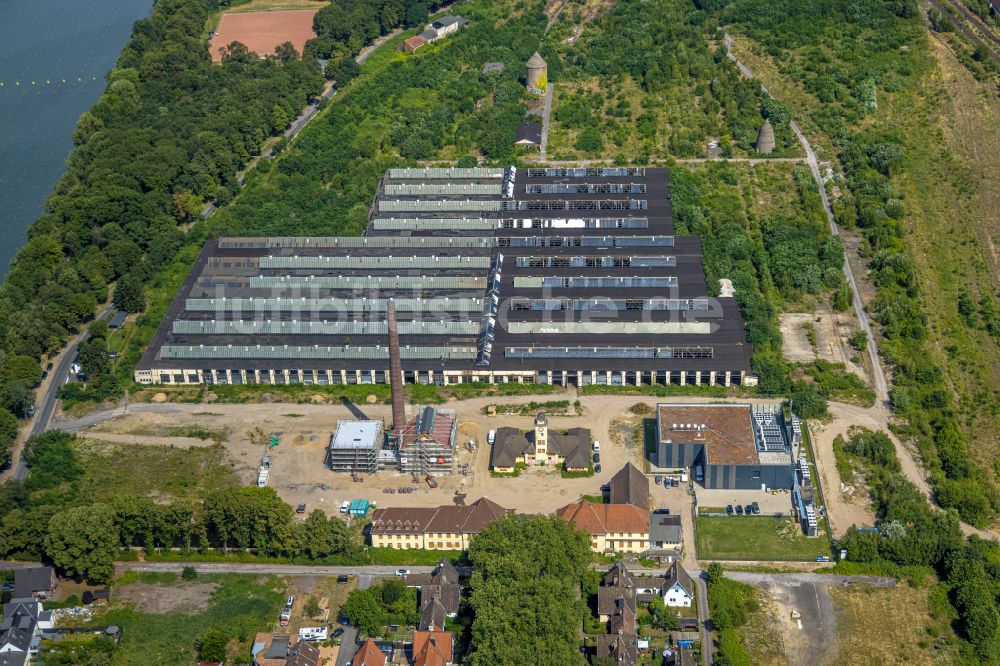 Luftaufnahme Duisburg - Ruine des ehemaligen Rangierbahnhof Wedau in Duisburg im Bundesland Nordrhein-Westfalen, Deutschland