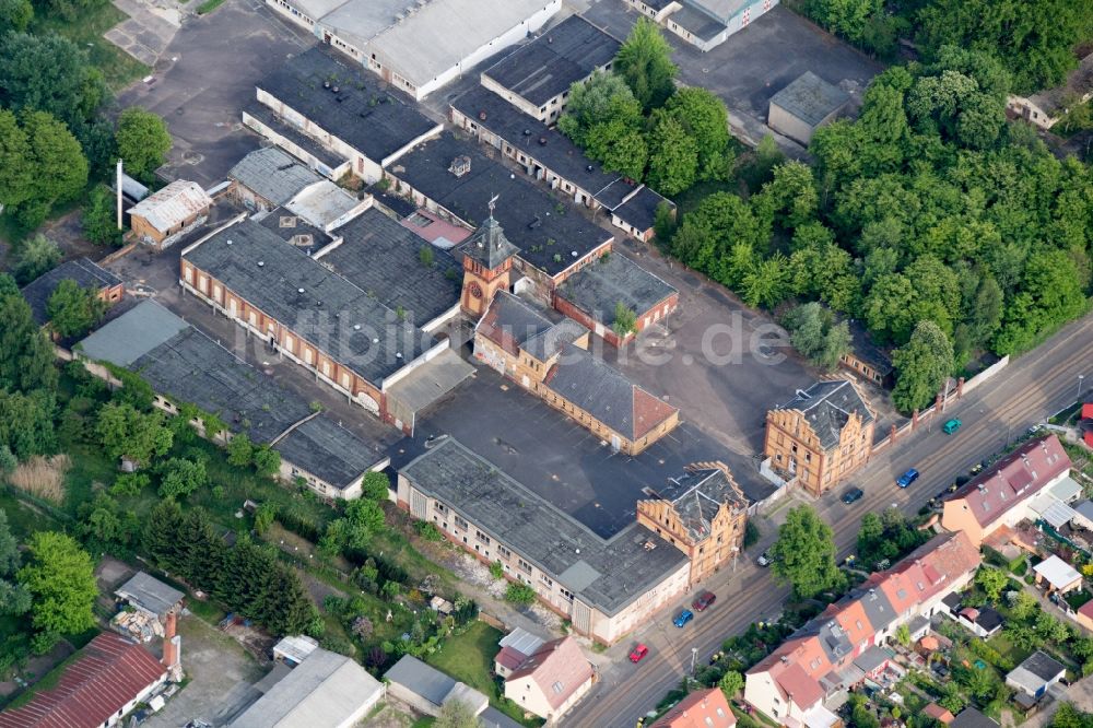 Frankfurt (Oder) aus der Vogelperspektive: Ruine des ehemaligen Schlachthofes in Frankfurt (Oder) im Bundesland Brandenburg