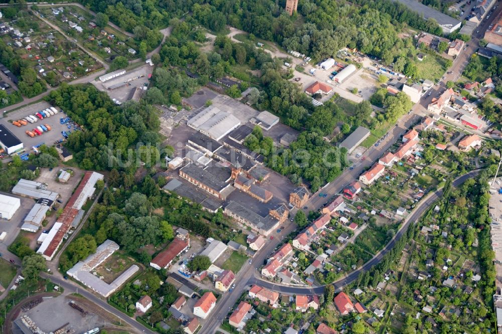 Luftbild Frankfurt (Oder) - Ruine des ehemaligen Schlachthofes in Frankfurt (Oder) im Bundesland Brandenburg