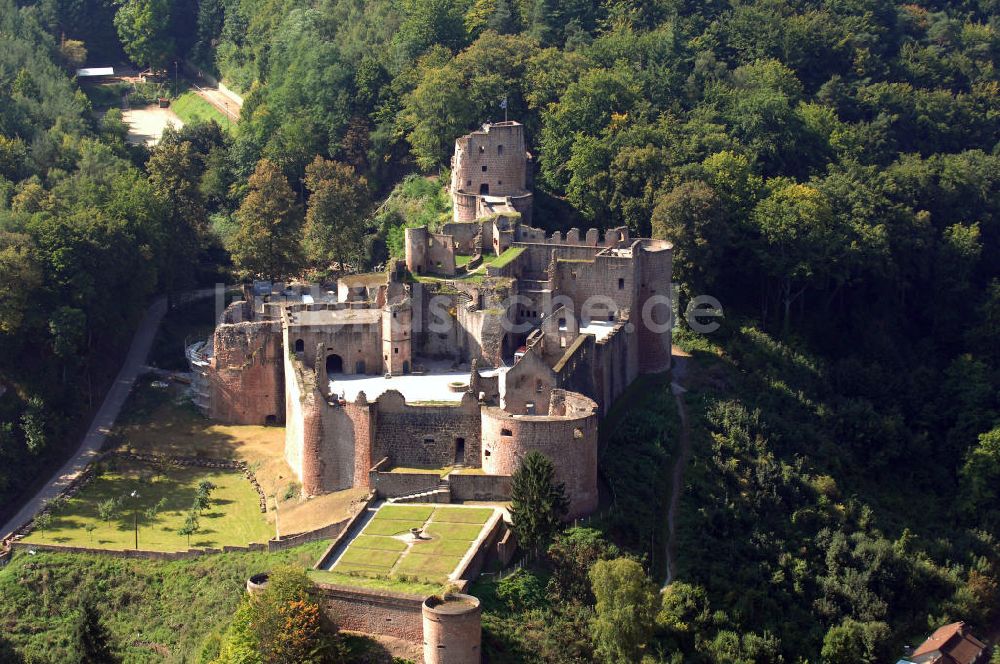 Luftbild Bad Dürkheim - Ruine Hardenburg in Bad Dürkheim