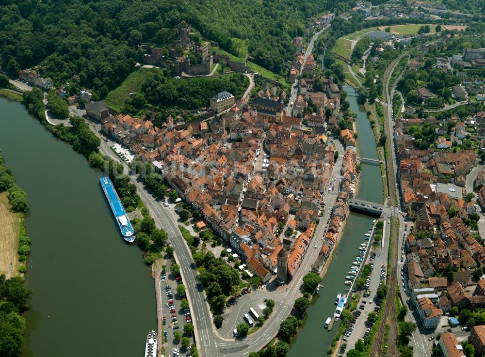 Luftbild Wertheim - Ruine der Höhenburg Burg Wertheim im Bundesland Baden-Württemberg