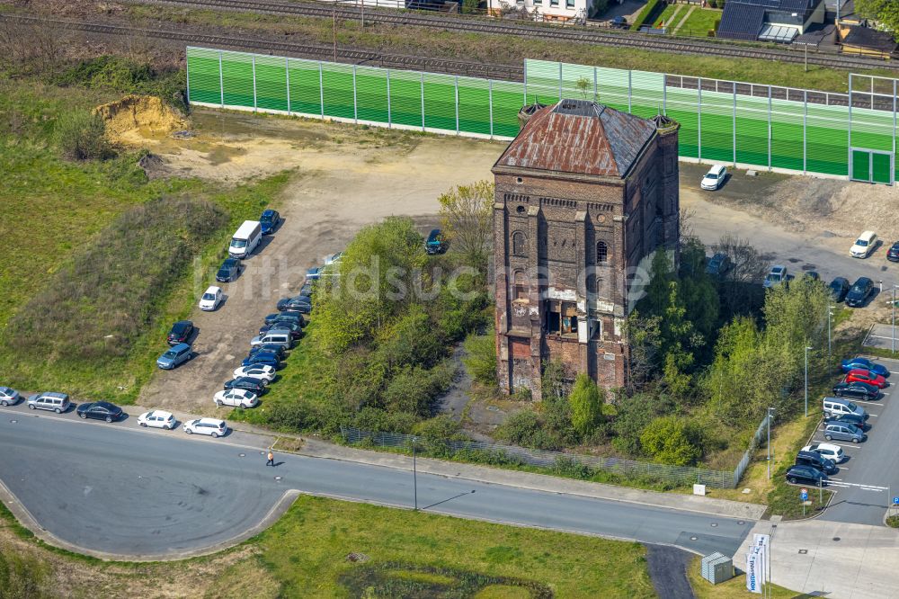 Luftbild Wanne-Eickel - Ruine Malakowturm in Wanne-Eickel im Bundesland Nordrhein-Westfalen, Deutschland