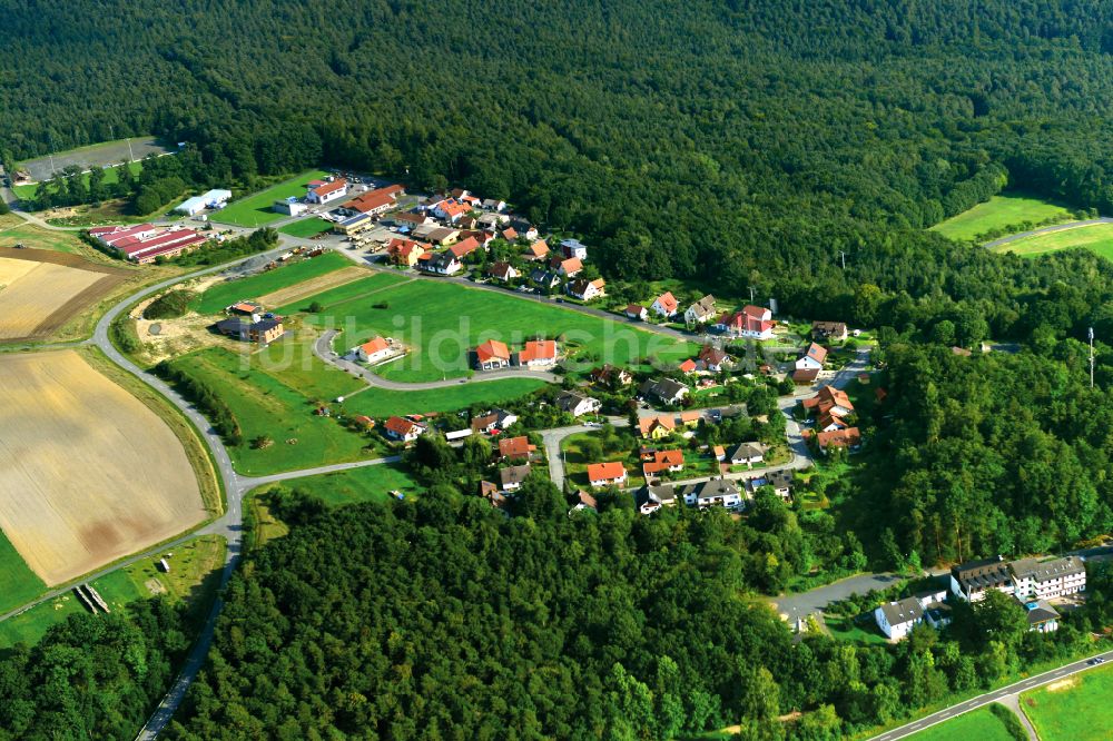 Luftbild Altenstein - Ruine und Mauerreste der Burgruine in Altenstein im Bundesland Bayern, Deutschland