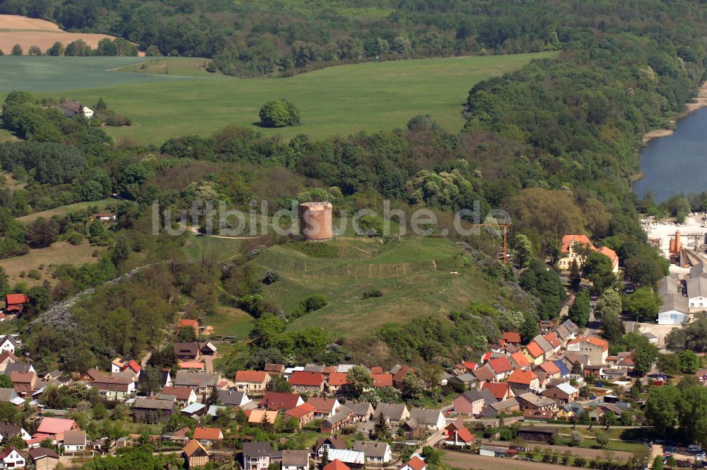 Luftbild Stolpe - Ruine und Mauerreste der Burgruine Stolper Turm - Grützpott in Stolpe im Bundesland Brandenburg, Deutschland