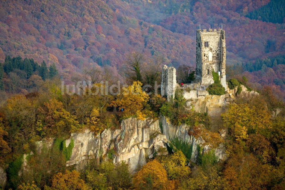 Luftbild Königswinter - Ruine Und Mauerreste Der Ehemaligen Burganlage ...