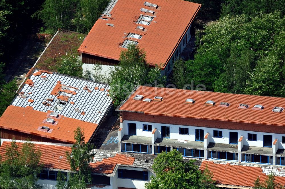 Lauta von oben - Ruine Trautmann-Bau in Lauta im Bundesland Sachsen