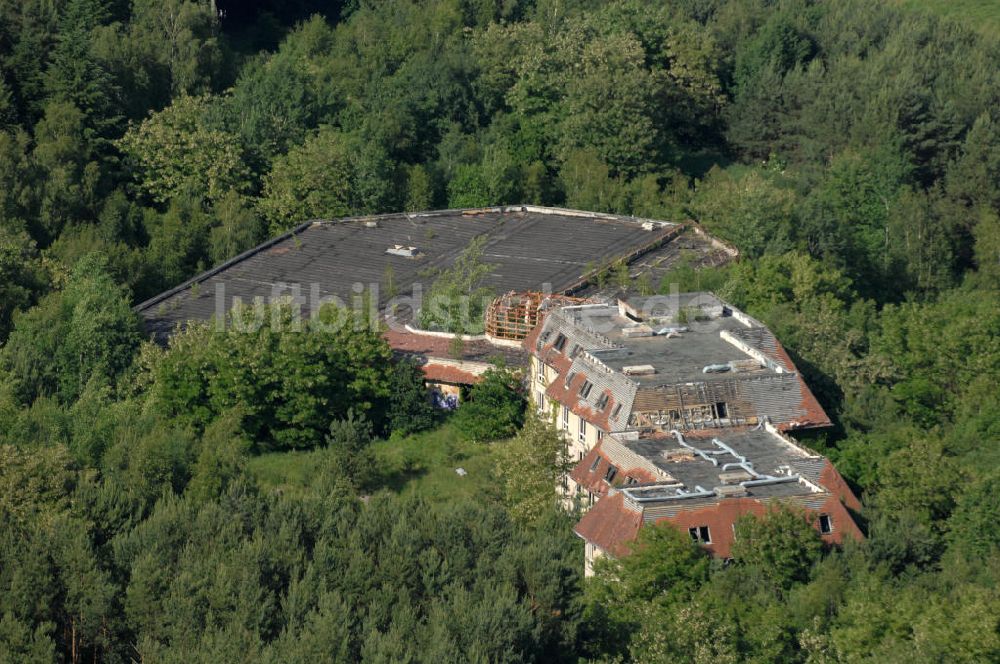 Templin von oben - Ruine / wreckage in Templin